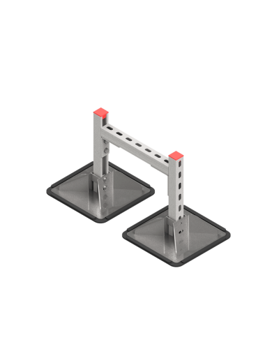 Опорная конструкция для горизонтальных прямоугольных воздуховодов и металлических лотков кабеленесущих систем TECHNORAPTOR STEELFOOT 350х500 КМ-профиль (KM-TR-STF-SSHRAD-350-500) в Кемерово Системы видеонаблюдения Pintop.ru