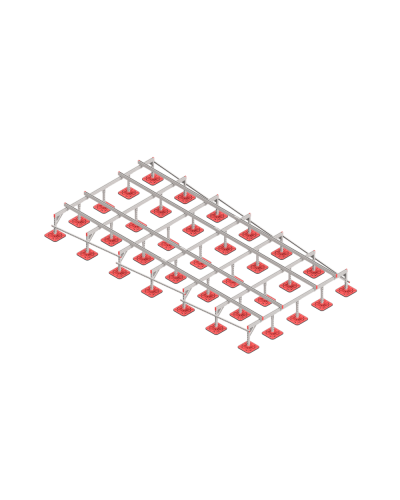Опорная конструкция для установки оборудования TECHNORAPTOR FOOT 3000х6000 тип 2 КМ-профиль (KM-TR-F-SSEI-3000-6000-2) в Кемерово Системы видеонаблюдения Pintop.ru