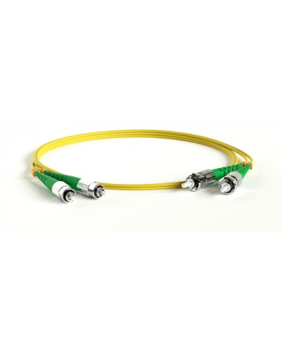 Патч-корд волоконно-оптический Hyperline FC-D2-9-LC/UR-MTRJM/UR-H-1M-LSZH-YL в Кемерово Патч-корды оптические Pintop.ru