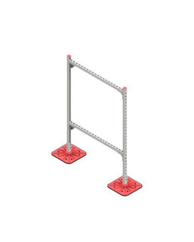 Опорная конструкция для горизонтальных прямоугольных воздуховодов и металлических лотков кабеленесущих систем TECHNORAPTOR FOOT 1000х1500 HD КМ-профиль (KM-TR-F-SSHRAD-1000-1500 HD) в Кемерово Системы видеонаблюдения Pintop.ru