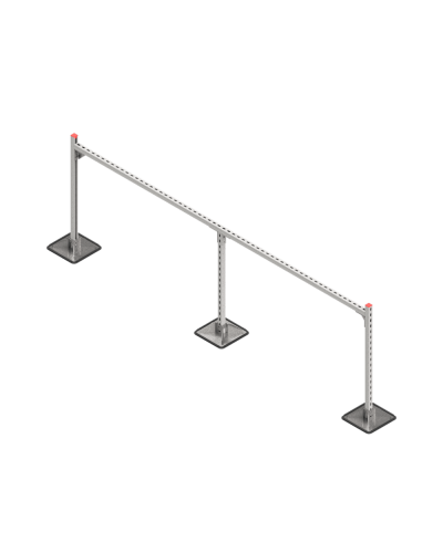 Опорная конструкция для горизонтальных прямоугольных воздуховодов и металлических лотков кабеленесущих систем TECHNORAPTOR STEELFOOT 3000х1000 HD КМ-профиль (KM-TR-STF-SSHRAD-3000-1000 HD) в Кемерово Системы видеонаблюдения Pintop.ru
