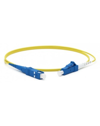 Патч-корд волоконно-оптическийLC/UPC-SC/UPC (20м) Hyperline FC-S2-9-LC/UR-SC/UR-H-20M-LSZH-YL в Кемерово Патч-корды оптические Pintop.ru