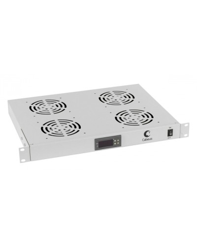 Панель вентиляционная с 4 вентиляторами с цифровым термодатчиком Cabeus JG03t в Кемерово Вентиляторные модули Pintop.ru