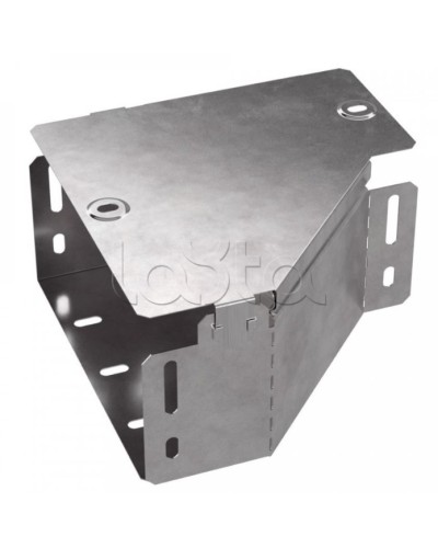 Переходник левый с крышкой Стандарт 200х100х100 Промрукав (PR16.0493) в Кемерово Аксессуары для лотков Pintop.ru