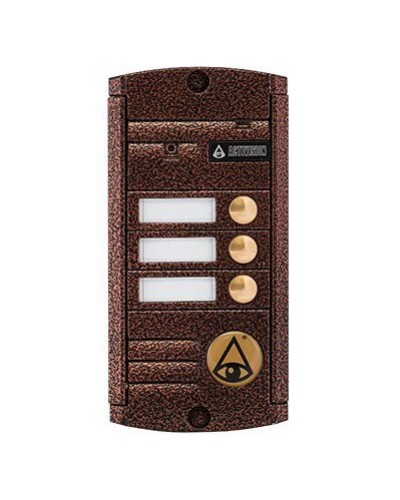 Видеопанель вызывная накладная цветная на 3 абонента с TM-считывателем Activision AVP-453 TM (PAL, антик) в Кемерово Вызывные видеопанели малоабонентные Pintop.ru