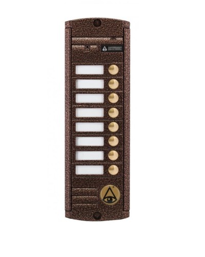 Видеопанель вызывная накладная цветная на 8 абонентов Activision AVP-458 (PAL, медь) в Кемерово Вызывные видеопанели малоабонентные Pintop.ru