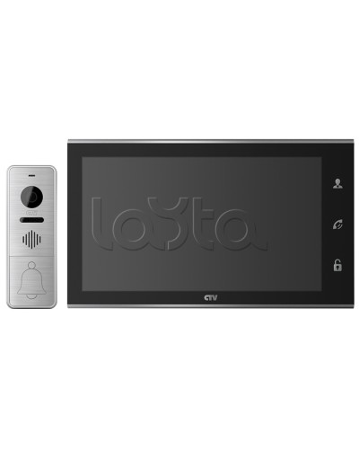Комплектвидеодомофона CTV-DP4105AHD (черный) в Кемерово Комплекты домофонов Pintop.ru