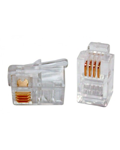 Коннектор телефонный для телефонных трубок Cabeus 4P4C в Кемерово Коннекторы и разъемы Pintop.ru