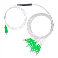 Разветвитель план 1х8 окон SC/APC 9/125 вывод 1,5м буфер 0.9мм 1260/1650 Cabeus (FCT-PLC-1/8-9-SC/A-1.5-0.9)