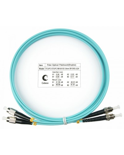 Шнур оптический duplex FC-ST 50/125 mm OM3 1,5м LSZH Cabeus FOP-50-FC-ST-1,5m в Кемерово Патч-корды и пигтейлы Pintop.ru