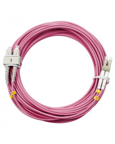 Шнур оптический duplex LC-SC 50/125 mm OM4 15м LSZH Cabeus FOP-50-OM4-LC-SC-15m в Кемерово Патч-корды оптические Pintop.ru