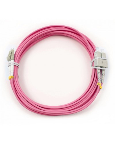 Шнур оптический duplex LC-SC 50/125 mm OM4 5м LSZH Cabeus FOP-50-OM4-LC-SC-5m в Кемерово Патч-корды оптические Pintop.ru