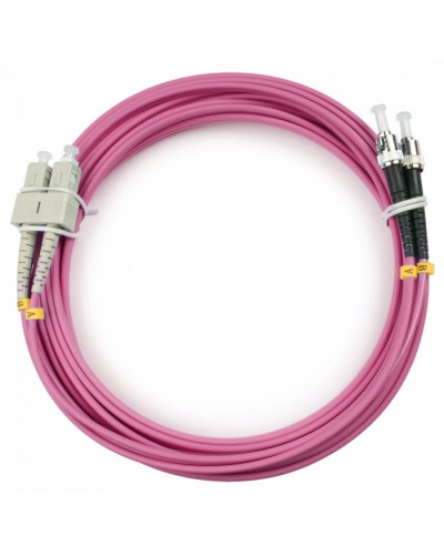 Шнур оптический duplex SC-ST 50/125 mm OM4 10м LSZH Cabeus FOP-50-OM4-SC-ST-10m в Кемерово Патч-корды оптические Pintop.ru