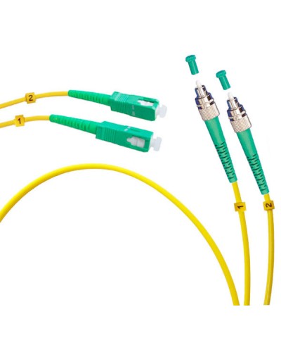Шнур оптический duplex FC/APC-SC/APC 9/125 sm 25м LSZH Cabeus FOP(d)-9-FC/APC-SC/APC-25m в Кемерово Патч-корды оптические Pintop.ru