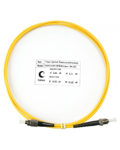 Шнур оптический simplex FC-ST 9/125 sm 1,5м LSZH Cabeus FOP(s)-9-FC-ST-1,5m в Кемерово Патч-корды оптические Pintop.ru
