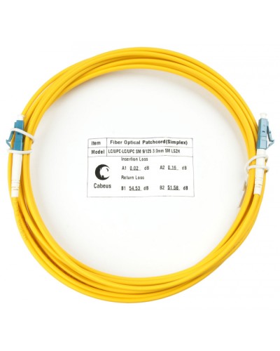 Шнур оптический simplex LC-LC 9/125 SM 10 м LSZH Cabeus FOP(s)-9-LC-LC-10M в Кемерово Патч-корды оптические Pintop.ru
