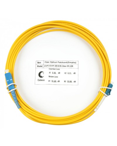 Шнур оптический simplex LC-SC 9/125 sm 20м LSZH Cabeus FOP(s)-9-LC-SC-20m в Кемерово Патч-корды оптические Pintop.ru