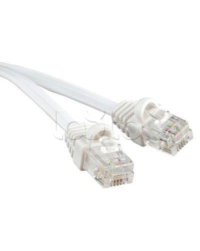 Патч-корд 6p4c телефонный, 5 м, белый Cabeus PC-TEL-RJ12-5m в Кемерово Патчкорды (медные) Pintop.ru