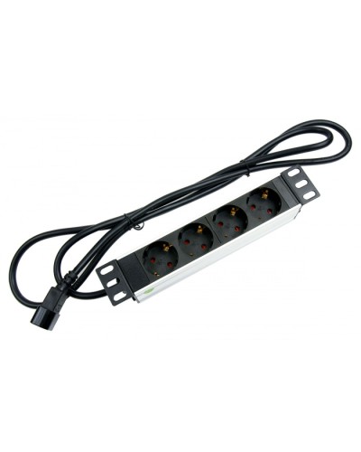 Блок евророзеток для 10 шкафов, горизонтальный, 4 розетки, 10 A Cabeus PDU-4P-2IEC в Кемерово Блоки розеток Pintop.ru