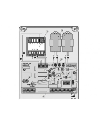 Блок управления для приводов распашных ворот Came 002ZA3P в Кемерово Автоматизация ворот Pintop.ru