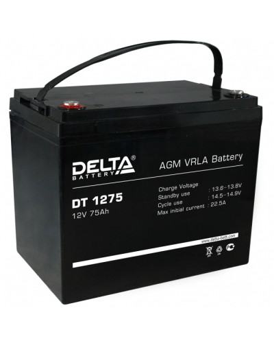 Аккумулятор свинцово-кислотный Delta DT 1275 в Кемерово Электротехническое оборудование Pintop.ru