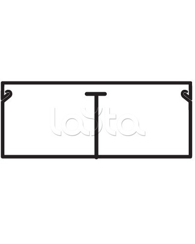 Миниканал TMC 40/2x17 с перегородкой DKC 00305 в Кемерово Кабель-канал Pintop.ru