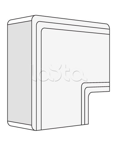 Угол плоский NPAN 80x40 мм DKC 01740 в Кемерово Аксессуары для кабель-канала Pintop.ru