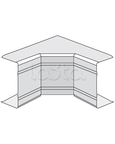 Угол внутренний неизменяемый (90°) NIA 100x40 мм DKC 01825 в Кемерово Аксессуары для кабель-канала Pintop.ru
