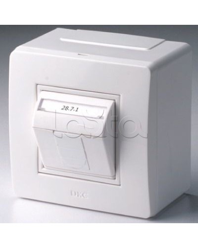 Коробка в сборе с 1 розеткой RJ45, кат.5е телефон / компьютер, коричневая розница DKC 10665B в Кемерово Распределительные коробки Pintop.ru