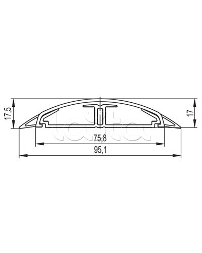 Кабель-канал 75x17 напольный CSP-F DKC 01331 в Кемерово Кабель-канал Pintop.ru