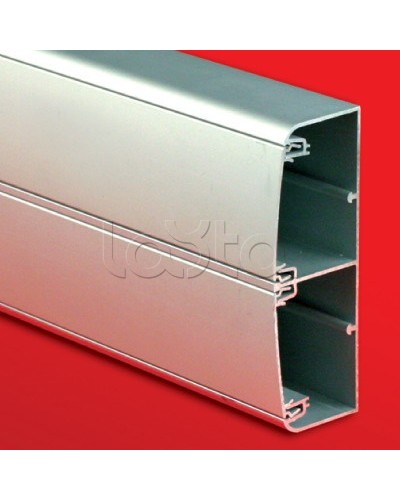 Кабель-канал алюминевый 140х50 (с 2 крышками), цвет серый металлик DKC (01499) в Кемерово Кабель-канал Pintop.ru