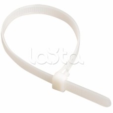 Хомут-стяжка нейлоновый, стандартный P6.6 3.6х370 белый DKC 25208 (100 шт/уп)