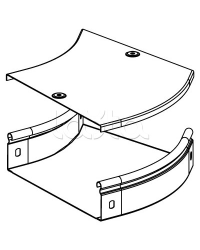 Угол CPO 45 горизонтальный 45° 100х50 DKC 36062 в Кемерово Аксессуары для лотков Pintop.ru
