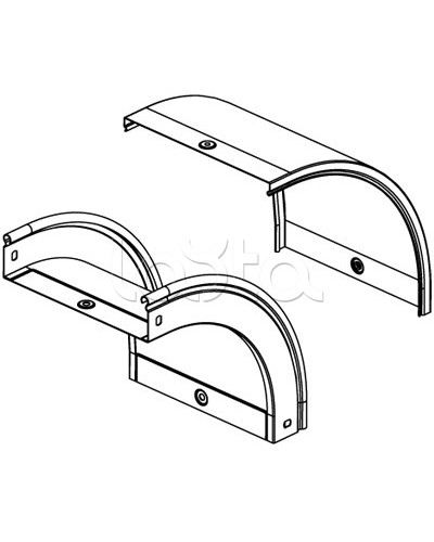 Крышка CD 90 на угол вертикальный внеш. 90° осн. 200 DKC 38244 в Кемерово Аксессуары для лотков Pintop.ru