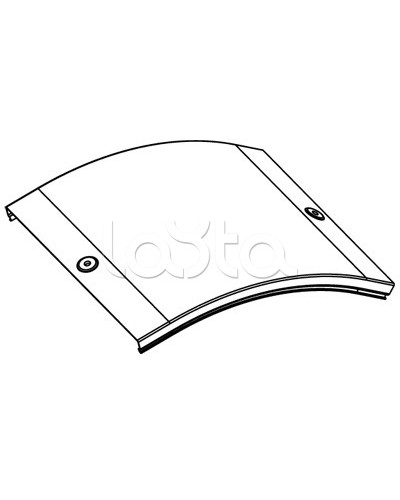 Крышка CD 45 на угол вертикальный внешн. 45° осн. 200 DKC 38264 в Кемерово Аксессуары для лотков Pintop.ru