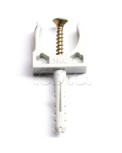 Держатель с защелкой и дюбелем, д.20 мм DKC 51320 в Кемерово Держатели, клипсы, скобы Pintop.ru