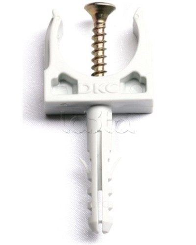 Держатель с защелкой и дюбелем, д.32 мм DKC 51332 в Кемерово Держатели, клипсы, скобы Pintop.ru