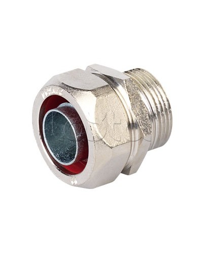 Муфта металлорукав-коробка, ф10мм, IP40/IP44/IP66/IP67, М16х1,5 наружная резьба DKC (6014-1016) в Кемерово Повороты, муфты, тройники Pintop.ru