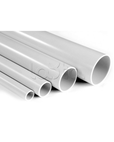 Труба ПВХ жёсткая атмосферостойкая д. 25 мм, тяжёлая, 3 м, цвет серый DKC 63525UF в Кемерово Гладкая труба Pintop.ru