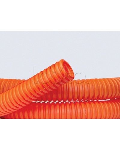 Труба ПНД гибкая гофр. д.32мм, лёгкая без протяжки, 25м, цвет оранжевый DKC 70932 в Кемерово Труба гофрированная Pintop.ru