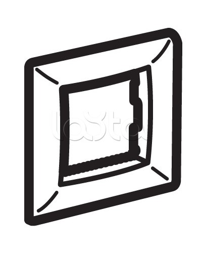 Рамка на 2 модуля (одноместная) DKC (75010B) в Кемерово Аксессуары для кабель-канала Pintop.ru