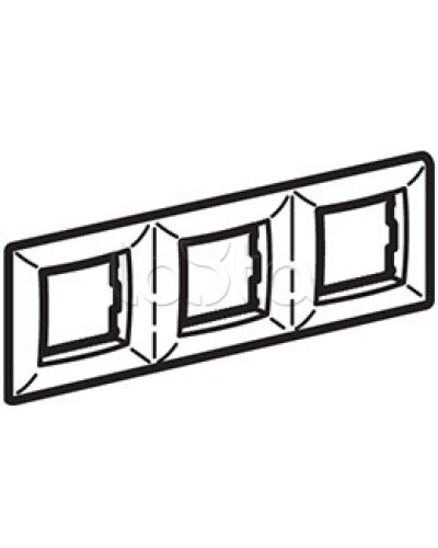 Рамка трехместная, черный RAL 7021 DKC (75013B) в Кемерово Аксессуары для кабель-канала Pintop.ru