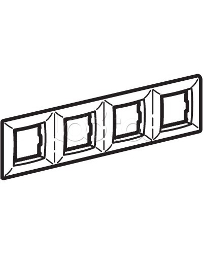 Рамка четырехместная DKC (75014W) в Кемерово Аксессуары для кабель-канала Pintop.ru