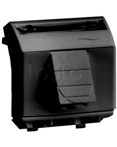 Компьютерная розетка RJ-45, кат.6A 8P8C, Hyperline, Dual IDC: 110&Krone Brava, черн., 2мод DKC 77679N в Кемерово Розетки компьютерные и телефонные Pintop.ru