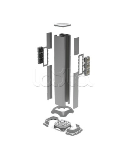 Колонна алюминевая 0,71 м, цвет светло-серебристый металлик DKC 09591 в Кемерово Аксессуары для стоек и шкафов Pintop.ru