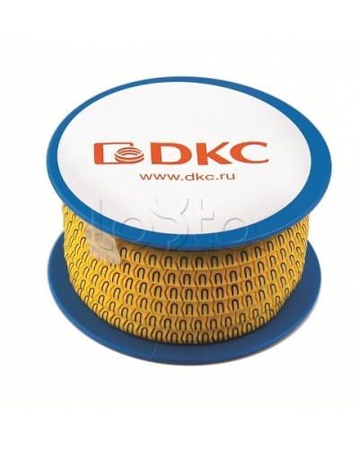 Колечко маркировочное P, 1,3-2,5мм. черное на желтом DKC AZO2PPBY в Кемерово Крепежные изделия Pintop.ru