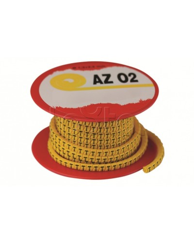 Колечко маркировочное 4, 4-8мм. черное на желтом DKC AZS404BY в Кемерово Аксессуары для стоек и шкафов Pintop.ru