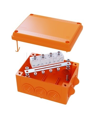 Коробка распределительная IP56, пластиковая с кабельными вводами и клеммниками 150х110х70мм DKC FSK21410 в Кемерово Распределительные коробки Pintop.ru