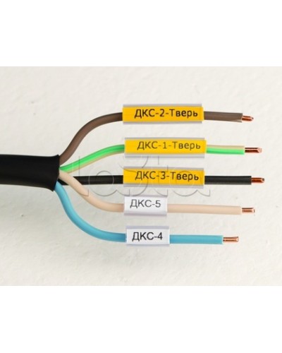 Маркировка для провода, гибкая, для трубочек. 4х10мм. Белая DKC NUTFL10 в Кемерово Крепежные изделия Pintop.ru
