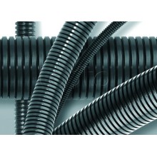 Труба ПА 6 гофр. DN7мм, ПВ-0, Dвн 6,8 мм, Dнар 10,1 мм, цвет тёмно-серый, без протяжки DKC PA600710F0